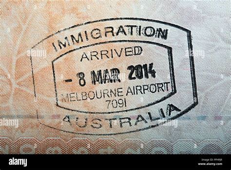 Australia Passport Stamp Banque De Photographies Et D’images à Haute Résolution Alamy