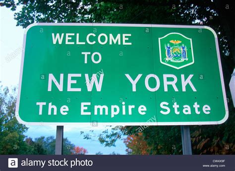 Welcome To New York Sign Stock Photo Alamy