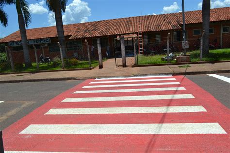 revitalizações de sinalizações horizontais são efetuadas em unidades escolares prefeitura