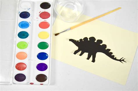 4 Dinosaur Art Activities For Kids Silhouette Sensory Idea