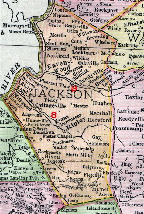 Jackson County West Virginia 1911 Map By Rand Mcnally Ripley