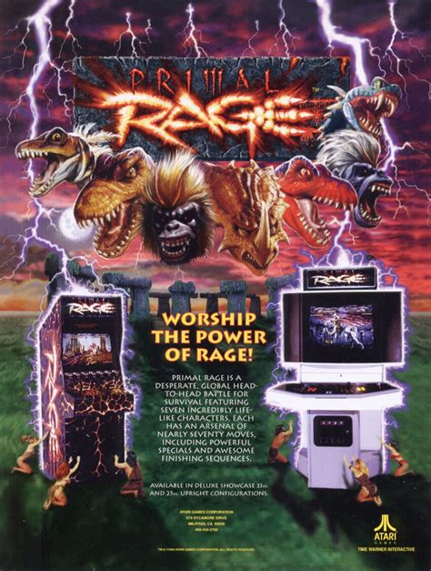 Great Brands Great Value Primal Rage Ii Classic Atari Arcade Marquee