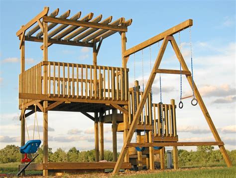 Building a wooden playset for your backyard is an easy and fun woodworking projects that can be top tip: Build a Backyard Play Structure