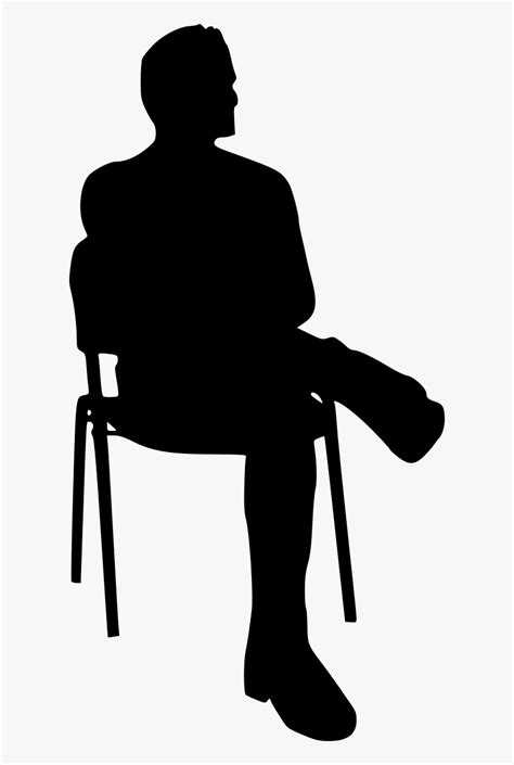 Person Sitting In Chair Silhouette Hd Png Download Kindpng
