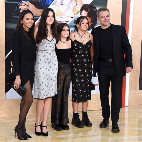 Matt Damon Poses With 3 Daughters At Air Premiere Photos Us Weekly