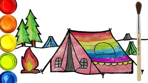 How To Draw A Tent Art For Kids Hub