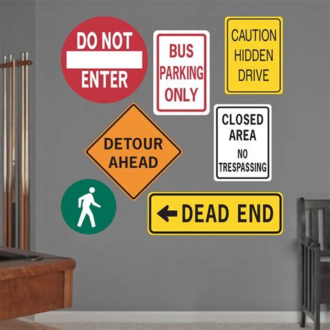 Printed Road Signs Wall Decals Bed Bath And Beyond 10808758 Wall