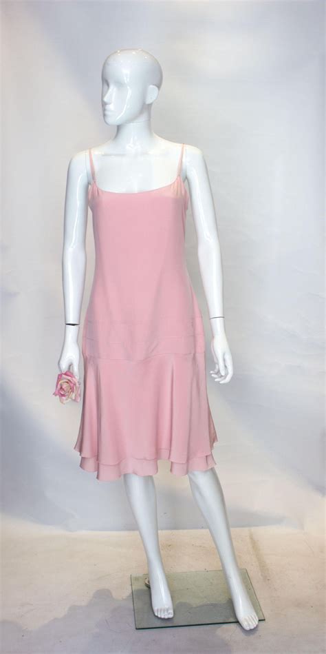 Vintage Chanel Pink Silk Slip Dress At 1stdibs Chanel Slip Dress