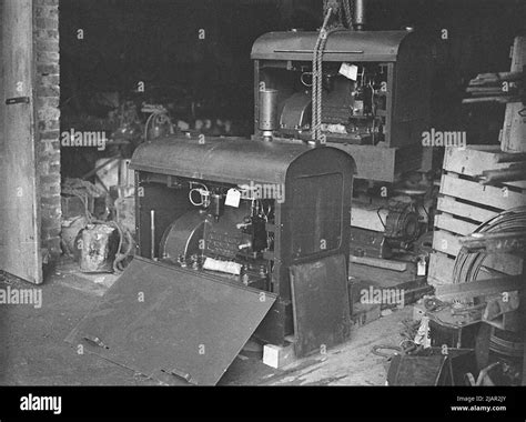 Vintage Diesel Engine Ca 1937 Stock Photo Alamy