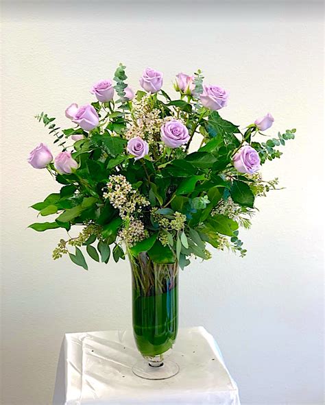 Purple Long Stem Roses Carlsbad Florist Fleur D Elegance Real