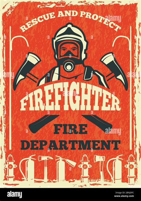 Vintage Firefighting Stock Vector Images Alamy