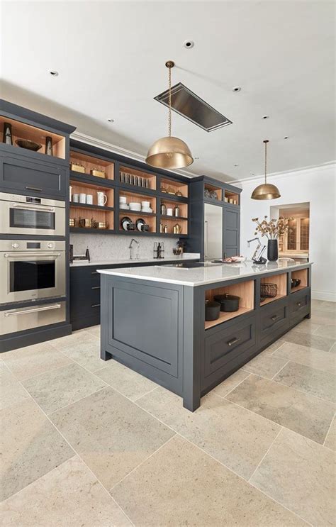 Backsplash light grey shaker style kitchen cabinet painted in benjamin moore 1475 graystone. 40 Inspiring Dark Grey Kitchen Design Ideas | Shaker style ...