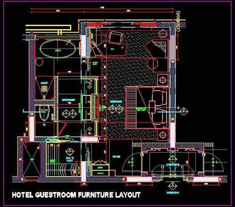 Hotel Guest Room Cad Working Dwg Detail Plan N Design Wellness