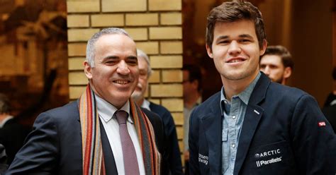 Magnus Carlsen and Garry Kasparov promote chess in Norwegian parliament