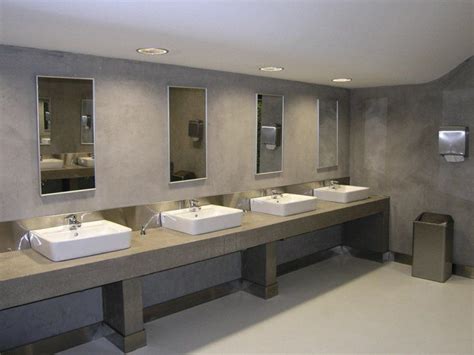 An ada bathroom layout requires at least one accessible bathroom stall that is wide enough to fit a wheelchair comfortably. Bathroom | Commercial bathroom designs, Commercial bathroom ideas, Restroom design