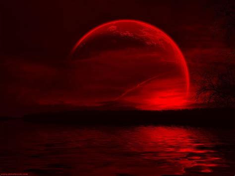 Red Moon Hd Desktop Wallpaper