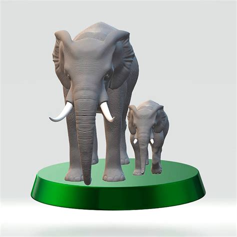 3D STL File Model Elephant Diorama For 3D Printer Etsy Canada