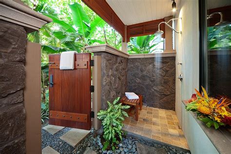 Private Outdoor Shower Grotto Off Master Bedroom Outdoor