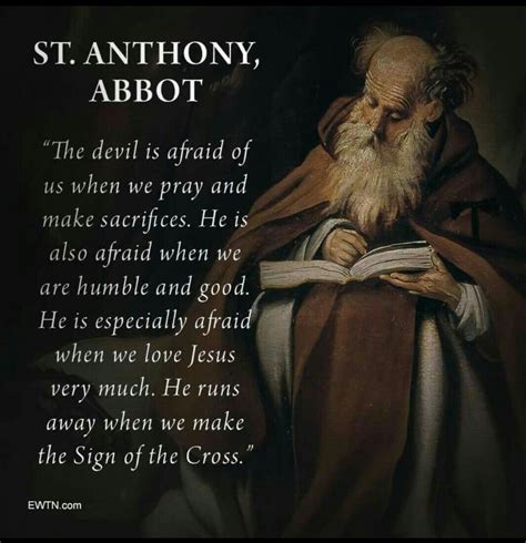 St Anthony Abbot On Chasing The Devil Away Saint Quotes Catholic