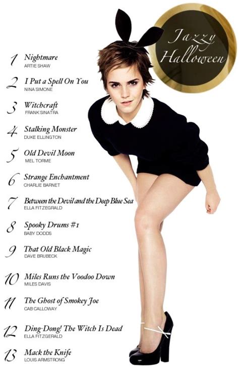 Emma Watson Halloween Playlist Halloween Music Halloween Party