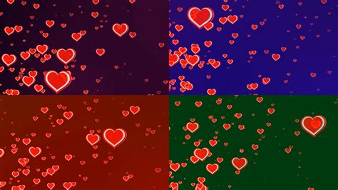 4 Backgrounds Hearts Loop Stock Motion Graphics Motion Array
