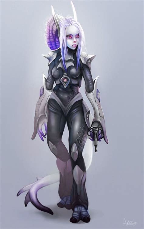 female alien character art anime character design concept art characters