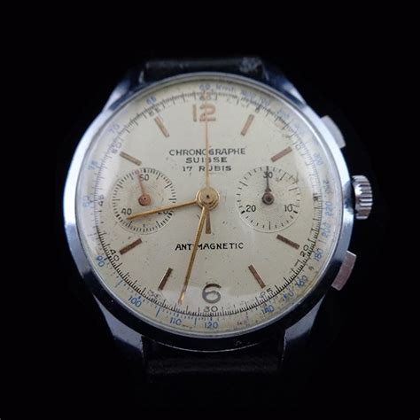 Lovely Chronographe Suisse From The 1960s With Landeron 48 Caliber