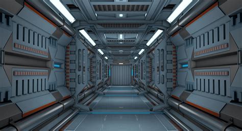 Sci Fi Corridor D Model Cgtrader