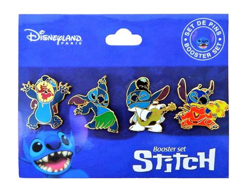 Stitch Emoji Faces Disney Authentic Trading Pin Set 6 Total Pins