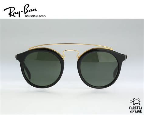 Vintage Round Sunglasses Ray Ban Gatsby Style 4 W0932 90s Round