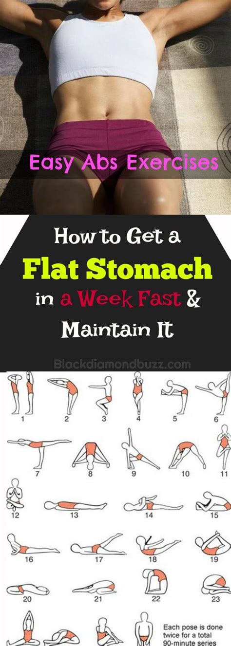 How To Get A Flat Stomach In A Week Fast Healthy Diet Ab Exercises