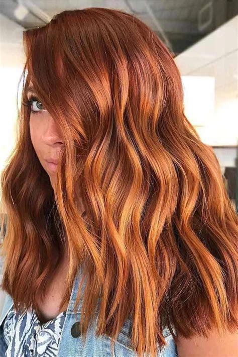 These Copper Auburn Balayage Are Trendy Copperauburnbalayage Hair Styles Long Face