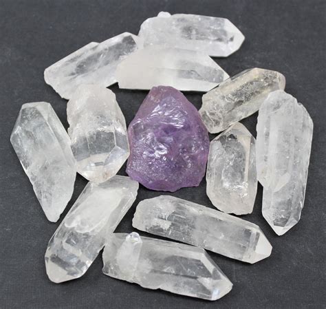 Clear Quartz Points Large And Chunky 1 Raw Natural Amethyst Crystal