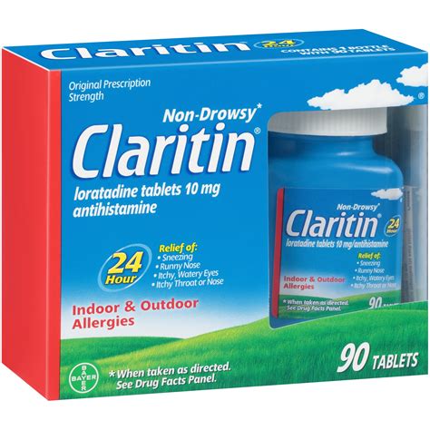 Claritin 24 Hour Non Drowsy 10 Mg Loratadine Antihistamine Allergy