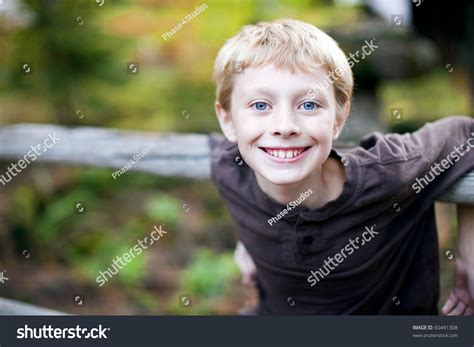 Portrait Cute Young Boy Outside Stock Photo Edit Now 60491308