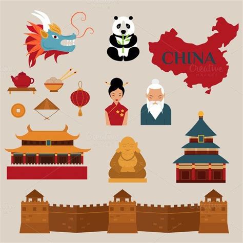 China Vector Icons Vector Icons Illustration Chinese Architecture