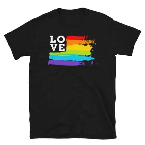 Rainbow Love Pride Tshirt Unisex Lgbtq Tshirt Depot