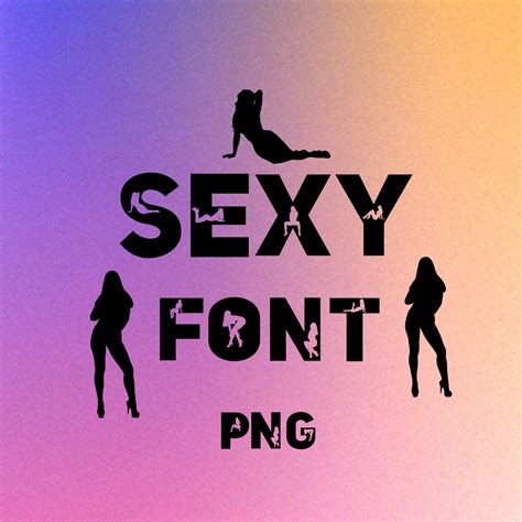 Sexy Font Alphabet With Sexy Silhouettes Sexy Letters As Png Etsy
