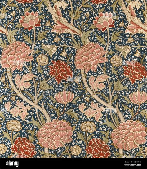 William Morris Fabric Pattern Cray 1884 Stock Photo Alamy