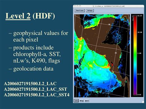 Ppt Satellite Data Provided By The Nasa Ocean Biology Processing