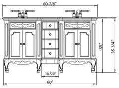 Comfort height bathroom vanities are 36″ tall to match the height of kitchen countertops. bathroom vanity height