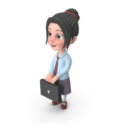 Cartoon Girl Segurando Planos De Pixelsquid360 Na Envato Elements