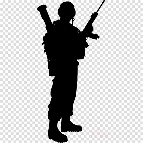 Army clipart silhouette, Army silhouette Transparent FREE for download png image