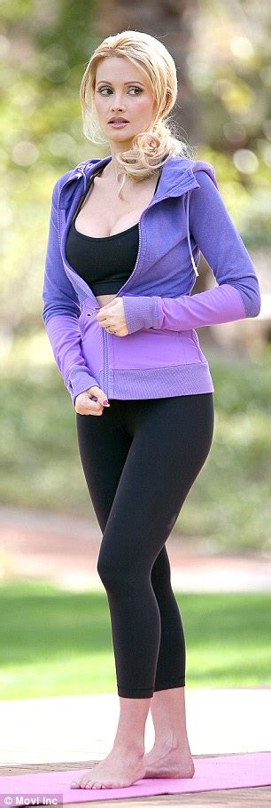 Holly Madison Works Out In Skimpy Sports Bra As She Enjoys Yoga Session