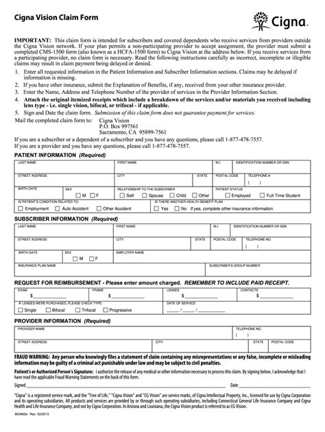 2013 Form Cigna 803465d Fill Online Printable Fillable Blank Pdffiller