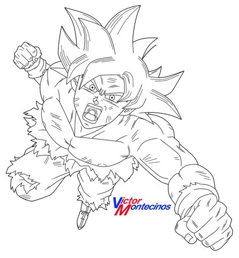 Ultra Instinct Goku Lineart By Victormontecinos On Deviantart