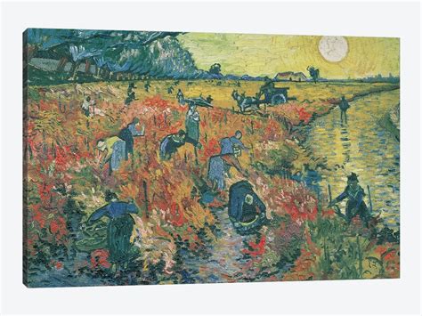 Red Vineyards At Arles 1888 Art Print By Vincent Van Gogh Icanvas