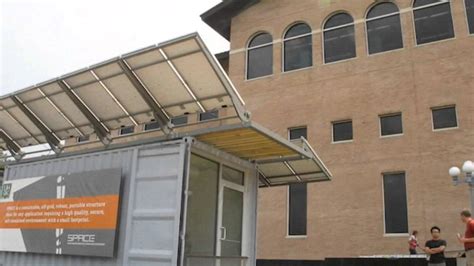 Solar Powered Space Shipping Container Office Produces Twice As Much