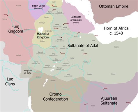 Horn Of Africa Africa Map Tigray Amhara Ottoman Empire Conquer Ethiopia Geography In The