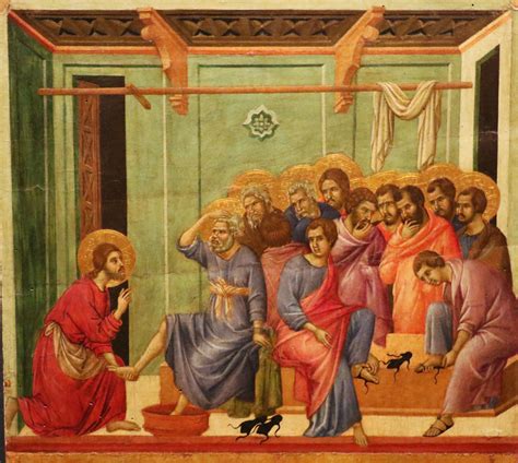 Duccio Di Buoninsegna 1255 1318 O 1319 Gesù Lava I Piedi Degli